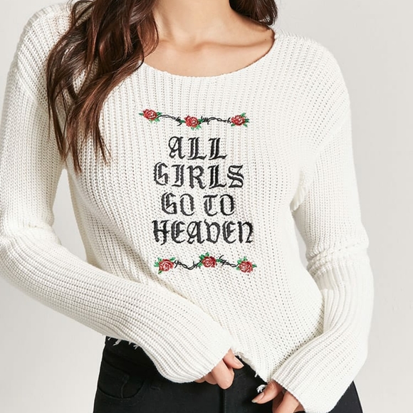 Forever 21 Sweaters - 👼 [SOLD ON DEPOP] ALL GIRLS GO TO HEAVEN SWEATER